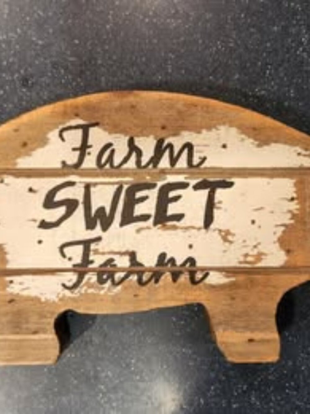 Farm Decor - Wooden Pig Sign